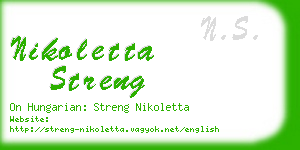 nikoletta streng business card